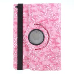 Fodral iPad (2017/2018) / iPad Air, 360 rotation Blommor - Rosa