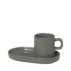 PILAR Set med 2 Espressomuggar - Pewter