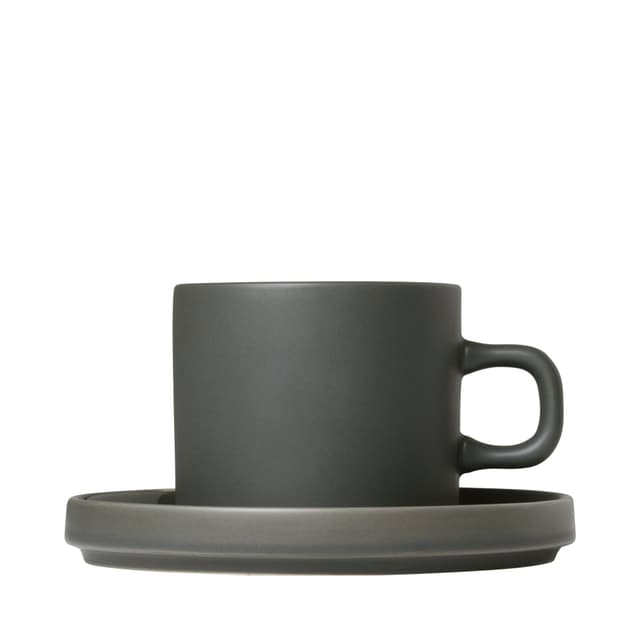 PILAR,Set med 2 kaffemuggar & fat, 4 delar, Agave Green