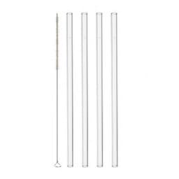 Sugrör Glas 4-pack + Borste