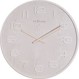 Wood Wood Medium ø35 Väggklocka Vit/trä