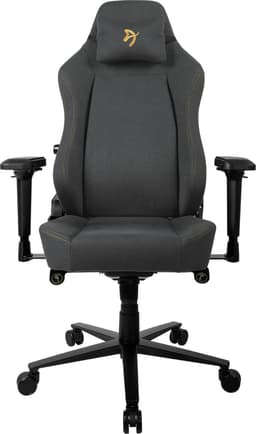 Arozzi Primo Woven Fabric gamingstol (sort/grå med gullfarget logo)