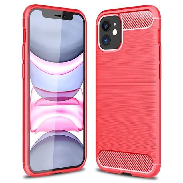 Borstat silikon skal Apple iPhone 12 mini (5.4")  - Röd