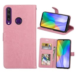 Lommebokdeksel 3-kort Huawei Y6p (MED-LX9)  - lyserosa