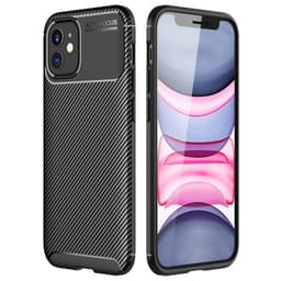 Carbon silikone cover Apple iPhone 12 Mini (5.4")  - sort