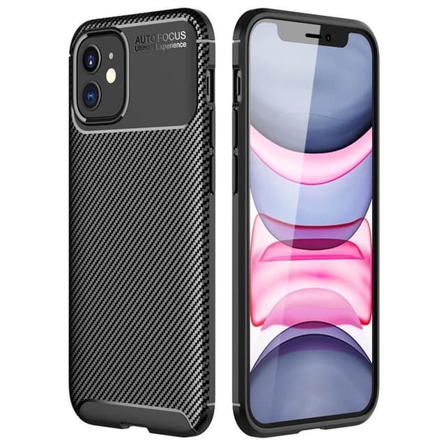 Carbon silikone cover Apple iPhone 12 Mini (5.4")  - sort