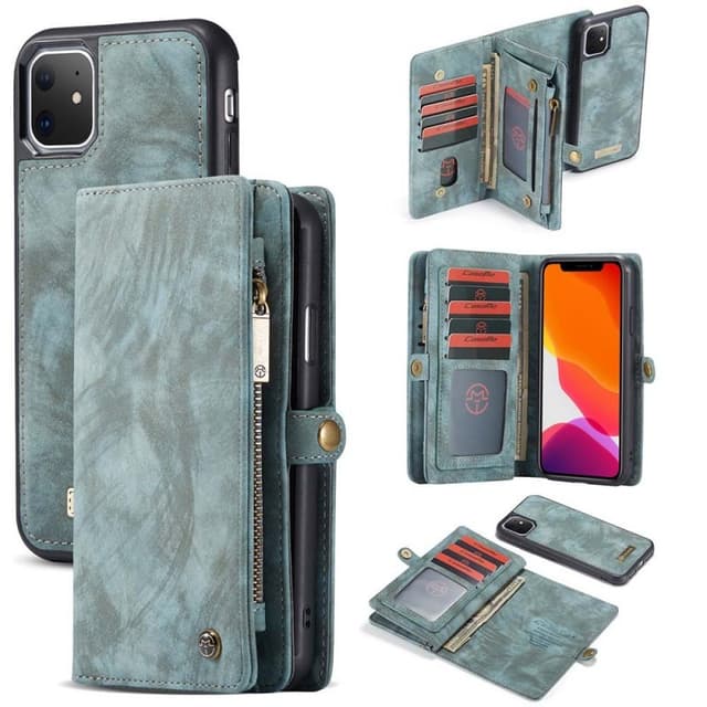 Multi Wallet CaseMe 11-kort Apple iPhone 12 (6.1")  - blå