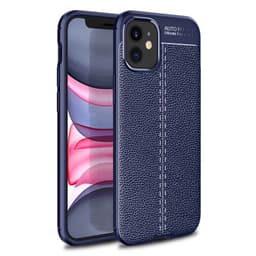 Läder mönstrat TPU skal Apple iPhone 12 mini (5.4")  - Blå