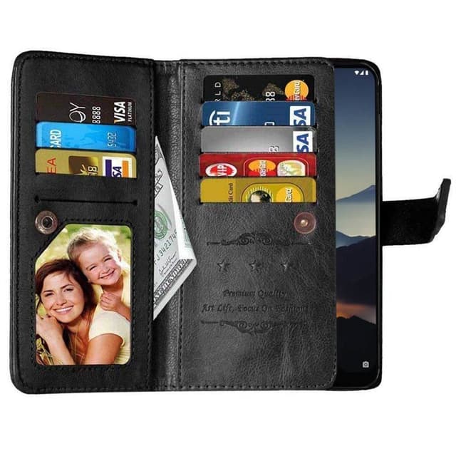 Lompakkotelo Flexi 9-kortti Nokia 5.3  - musta
