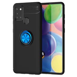 Slim Ring kotelo Samsung Galaxy A21s (SM-A217F)  - Musta / Sininen