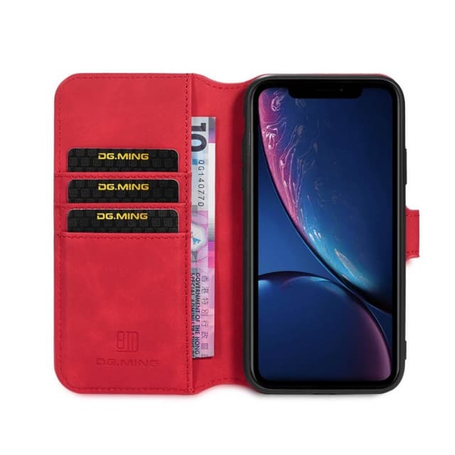 DG-Ming mobilplånbok 3-kort Apple iPhone 12 mini (5.4")  - Röd
