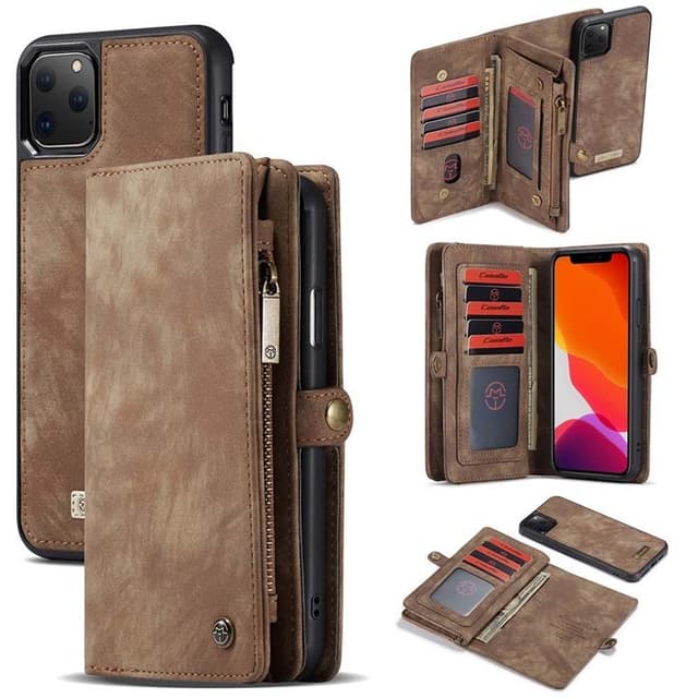 Multi Wallet CaseMe 11-kort Apple iPhone 12 Pro Max (6.7")  - brun