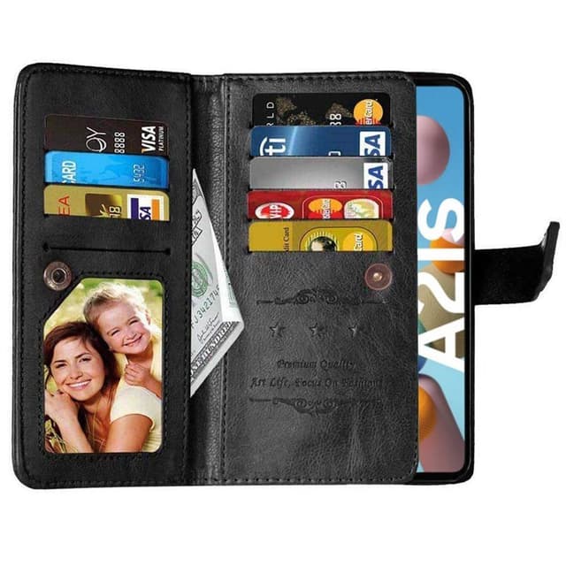 Dubbelflip Flexi 9-kort Samsung Galaxy A21s (SM-A217F)  - Svart