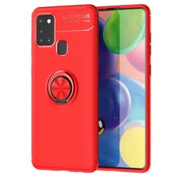 Slim Ring kotelo Samsung Galaxy A21s (SM-A217F)  - punainen