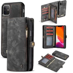 Multiplånbok CaseMe 11-kort Apple iPhone 12 (6.1")  - Svart/Grå