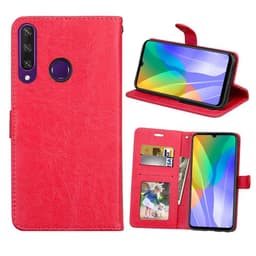Lommebokdeksel 3-kort Huawei Y6p (MED-LX9)  - RØD