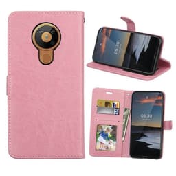 Lommebokdeksel 3-kort Nokia 5.3  - lyserosa