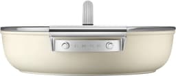 Smeg 50's Style djup stekpanna med lock 28 cm CKFD2811CRM (gräddvit)