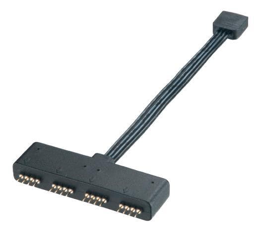 Akasa RGB LED Splitterkabel, 1 till 4 enheter, 10cm