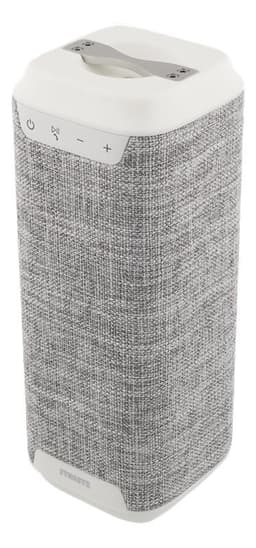 STREETZ Wireless Charging Waterproof BT Speaker, fabric, white/grey