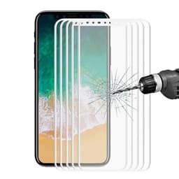Heltäckande 3D displayskydd i härdat glas till iPhone X/XS/11 Pro, 5-Pack, Vit