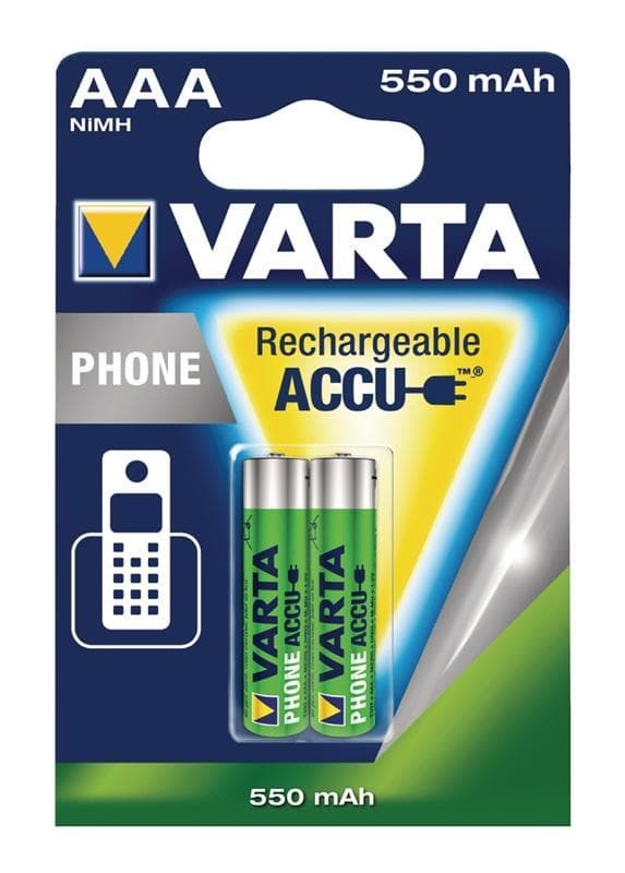 Laddningsbara NiMH-batteri AAA 1.2 V 550 mAh 2-Blister