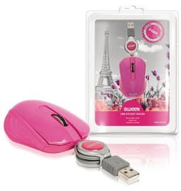 Langallinen Hiiri Kannettava 3 Painiketta Pinkki