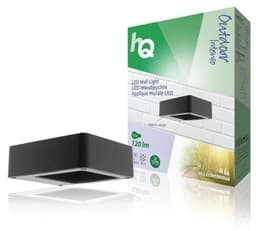 HQ LED-vägglampa för utemiljöer, liten fyrkantig, antracitfärgad (HQLEDWLOUT04)