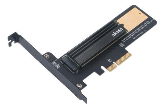 Akasa M.2 SSD to PCIe adapter card with heatsink cooler