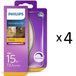 Philips LED Flame E14 Kron 15W Dim 4st (929001267158-4)