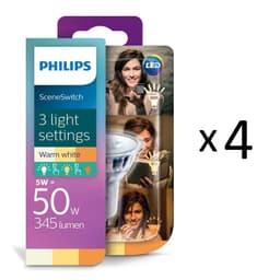 Philips LED SceneSwitch GU10 50W 4st (929001346058-4)