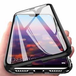Magneettinen suojakotelo Huawei P20: lle näytönsuojalla - musta