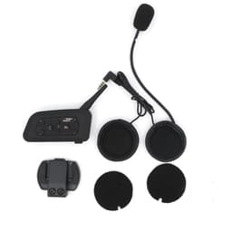1 sett vanntett intercom for motorsykkelhjelm, bluetooth - svart