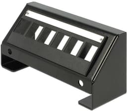 DeLOCK Keystone panel, 6-portar, 45° vinkel på portarna, metall