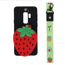 Kolmiulotteinen 3D-suojakotelo Samsung Galaxy S9 Plus -puhelimelle - musta / punainen