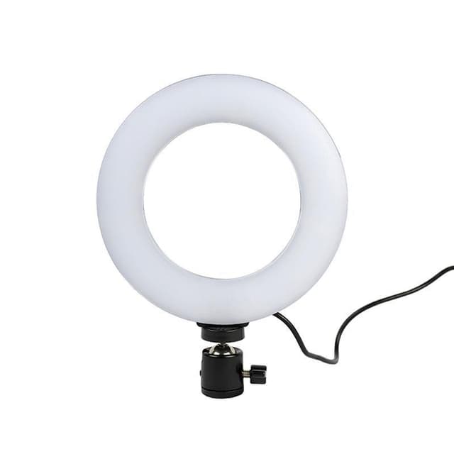 INF Roterbar selfiering på stativ med LED-lampor, 15 cm - Svart