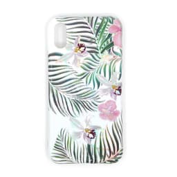 Støtsikkert mobildeksel med holder, til iPhone XR - Hvit / blomster