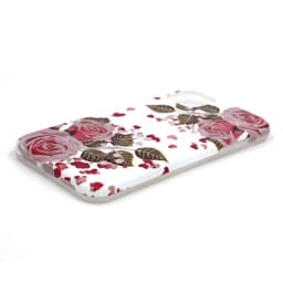 Støtsikker mobildeksel med holder, til iPhone 11 - Hvit med blomster