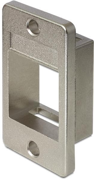 DeLOCK Keystone modulholder til montering i kabinet, metal, sølv