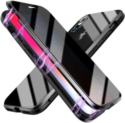 Magnetiskt mobilskal med skärmskydd för iPhone XS Max - svart