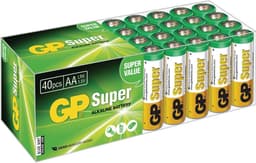 Alkaline Batteri AA 1.5 V Super 40-Boks