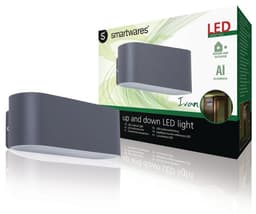 LED Utomhus Vägglampa 14 W 970 lm Mörkgrått