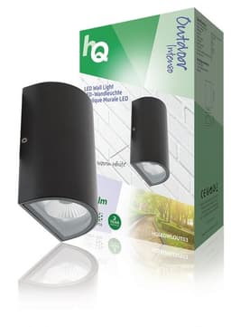 LED Utendørs Vegglampe 11 W 490 lm Svart