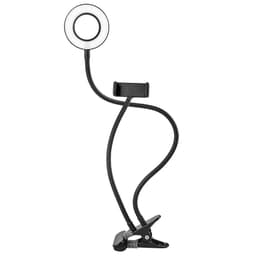 Ljusring med 3 justerbara ljusnivåer och iphonehållare med klämma - Sv