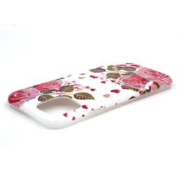 Støtsikker mobildeksel med holder, til iPhone 11 Pro - Hvit med blomster