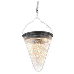 Hængende sollampe, kegleformet - sort