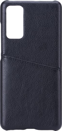 Onsala Samsung Galaxy S20 FE konstäderfodral med kortfack (svart)