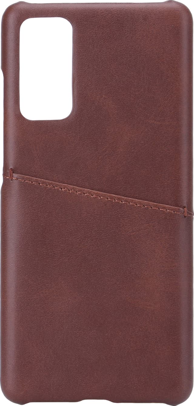Onsala Samsung Galaxy S20 FE skinndeksel med kortlomme (brun)