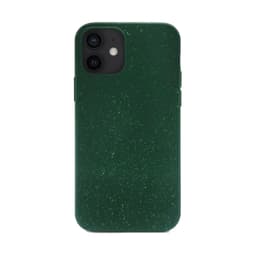 Miljøvennlig ekte lær iPhone 12 deksel - Dark Green