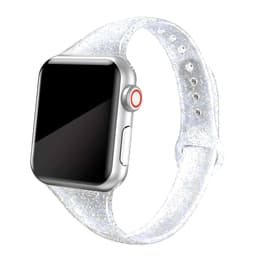 Glitter glödande Apple Watch armband 38/40 mm Silver